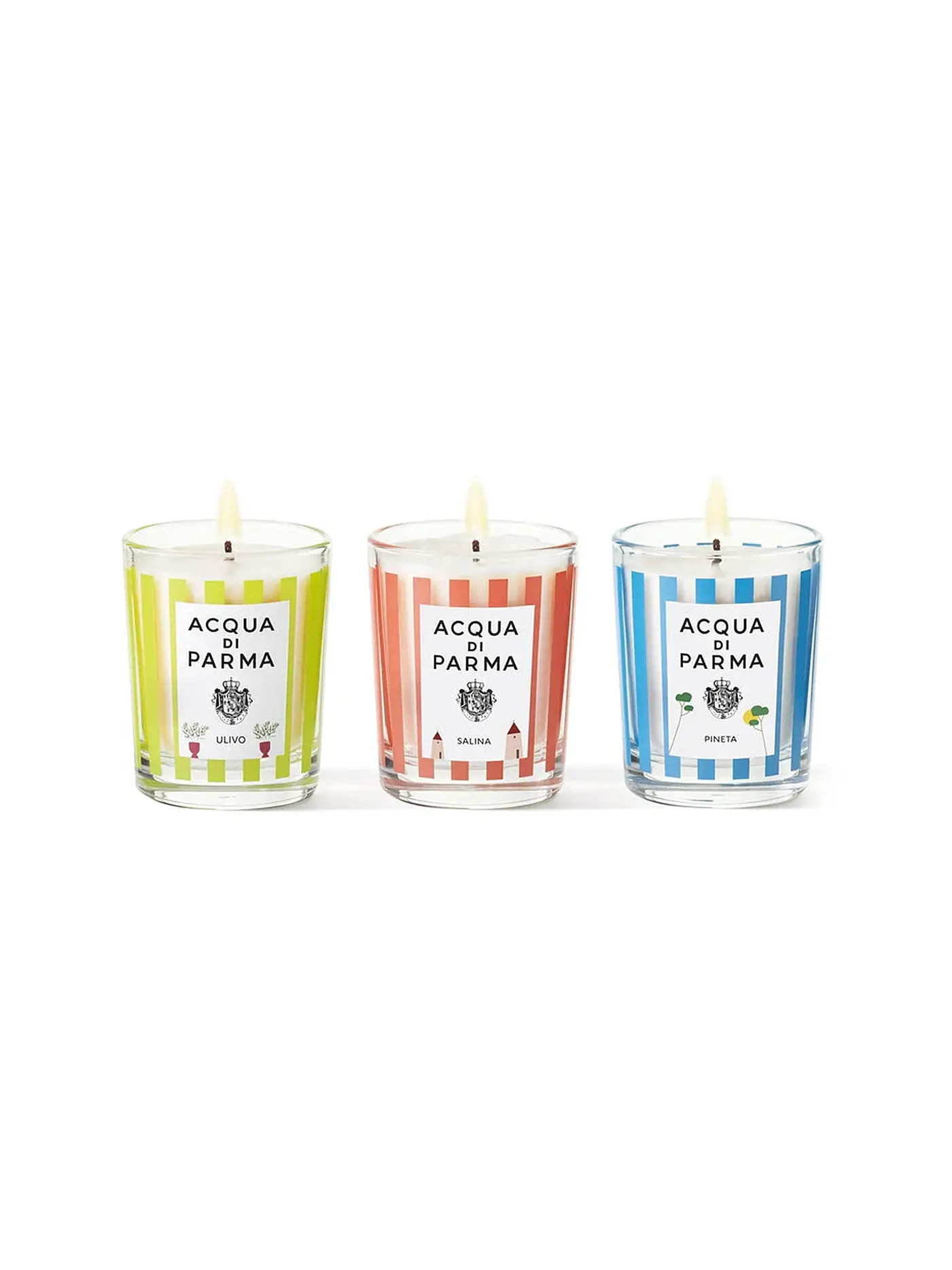 ACQUA DI PARMA | Geschenkset - Trio Kerzen Ulivo, Salina, Pineta Limited Edition 70g | 